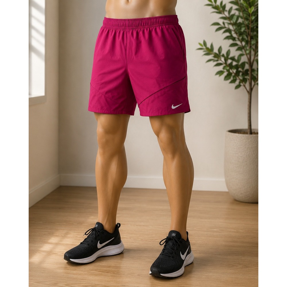 Nike Mens Dri-FIT Challenger Running Shorts Red Size Large 7 Inch Inseam
